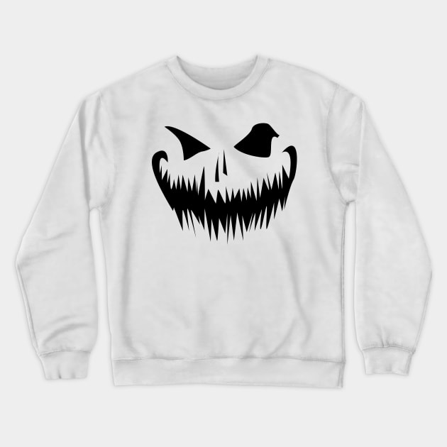 A creepy pumpkin face Crewneck Sweatshirt by Johnny_Sk3tch